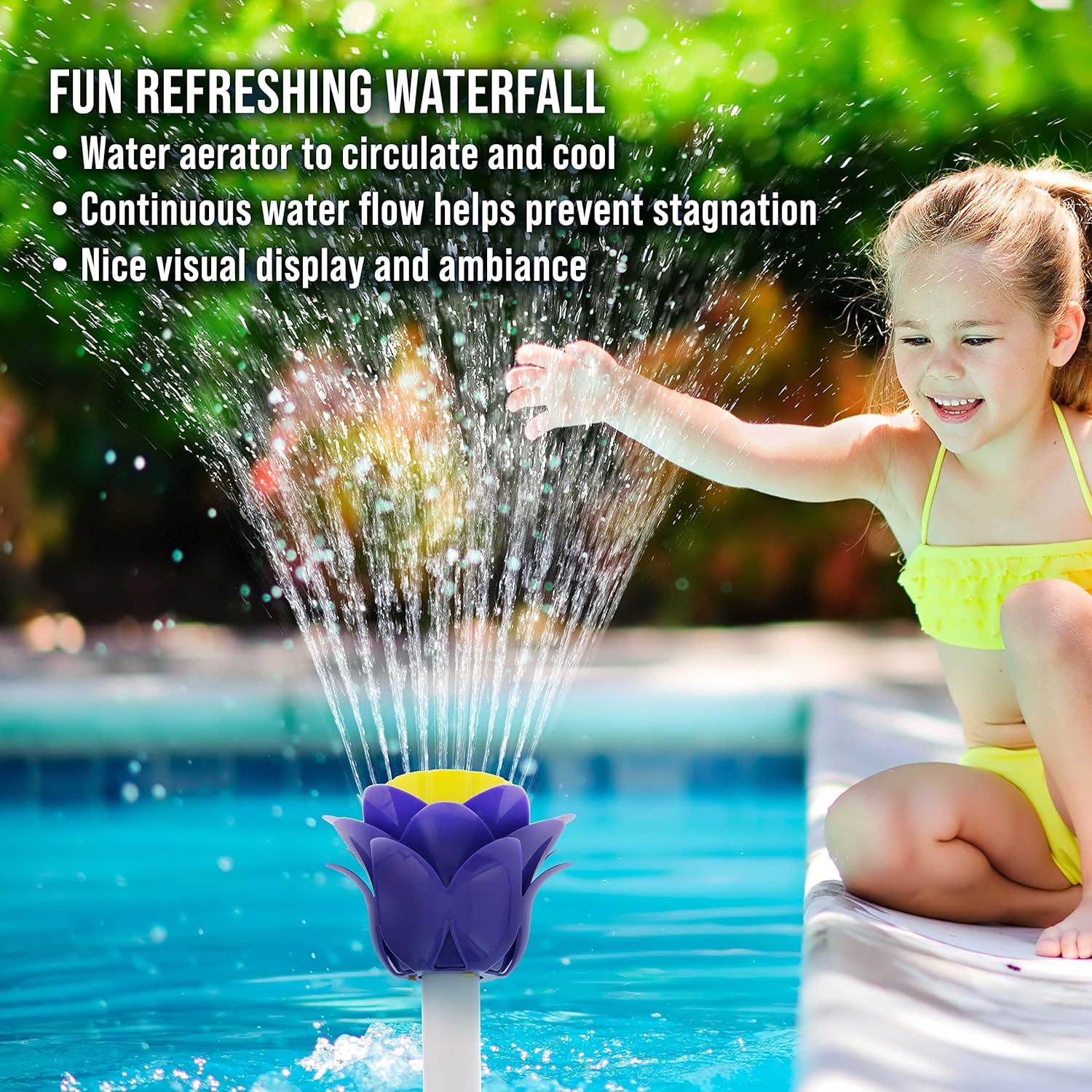 Pool Supply Adjustable Flower Shaped Waterfall Spray Fountain